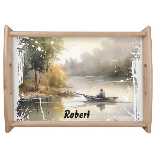 Lake Fishing  Serving Tray