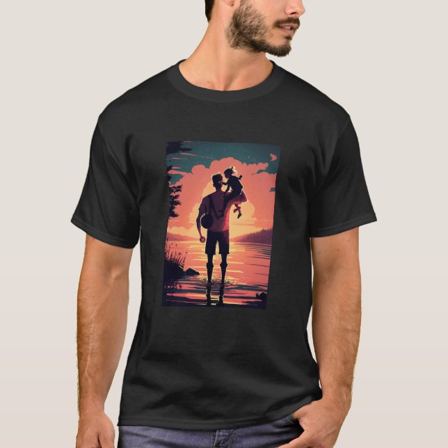 Lake Fishing Trip Father And Child Lake Adventure  T-Shirt (Front)