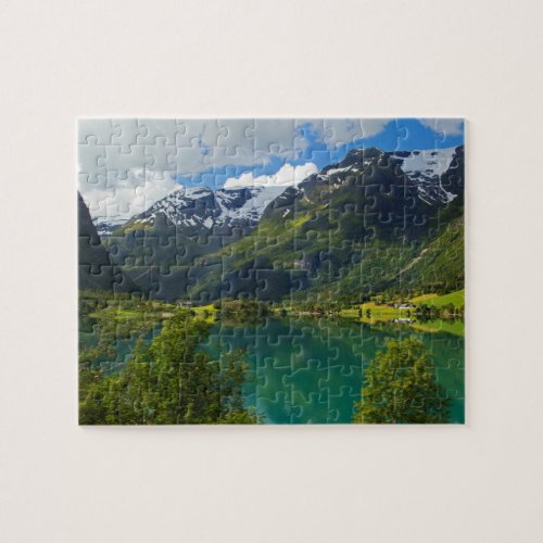 Lake Floen scenic Norway Jigsaw Puzzle