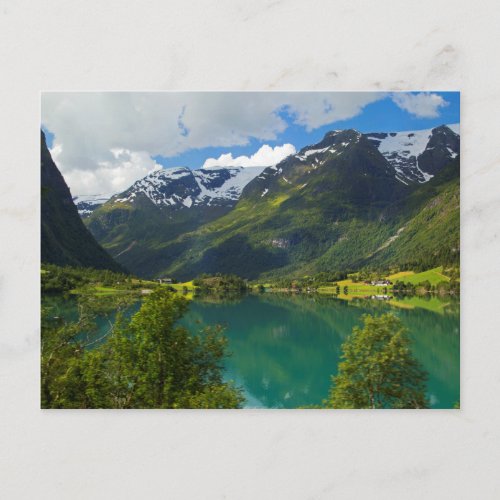 Lake Floen scenic Norway Postcard