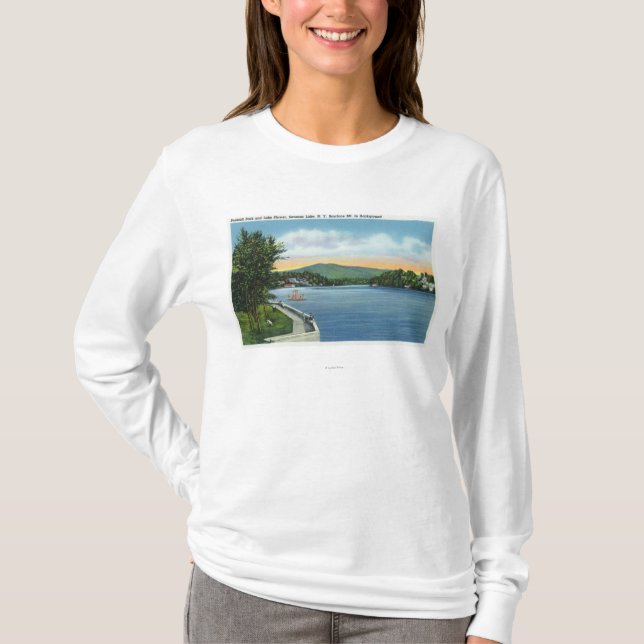 Lake Flower, Scarface Mt in Distance T-Shirt (Front)