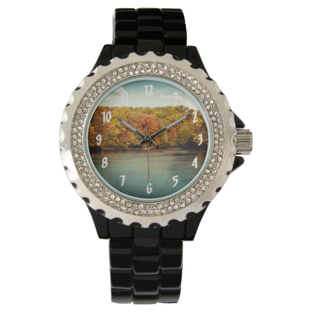 Lake Forest Trees Water Wrist Watch (Front)