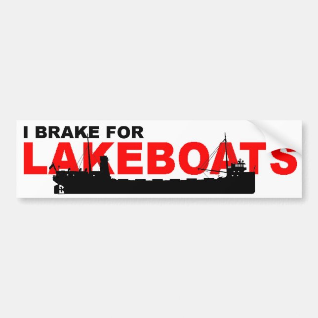 Lake freighter bumper sticker -- Canaller (Front)