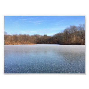 lake frozen like stars photo print