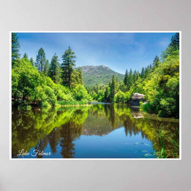 Lake Fulmor Wall Art | Forest Reflection Print (Front)