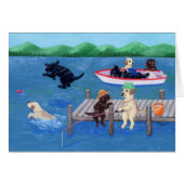 Lake Fun Labradors Painting (Front Horizontal)