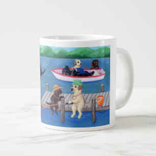 Lake Fun Labradors Painting Giant Coffee Mug