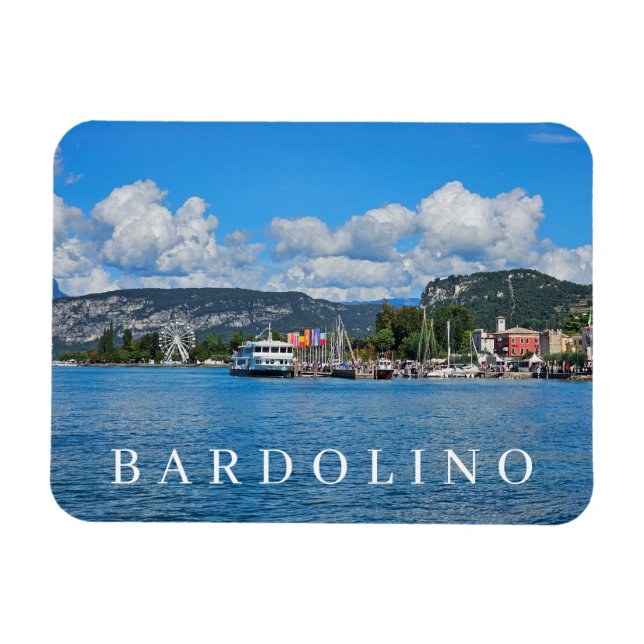 Lake Garda Bardolino panoramic view fridge magnet (Horizontal)