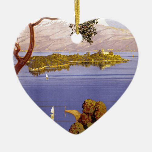 Lake Garda Ceramic Ornament