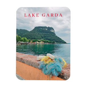 Lake Garda fishing nets view fridge magnet