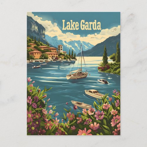 Lake Garda Italy Postcard