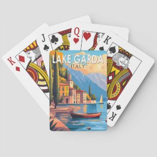 Lake Garda Italy Travel Art Vintage Poker Cards