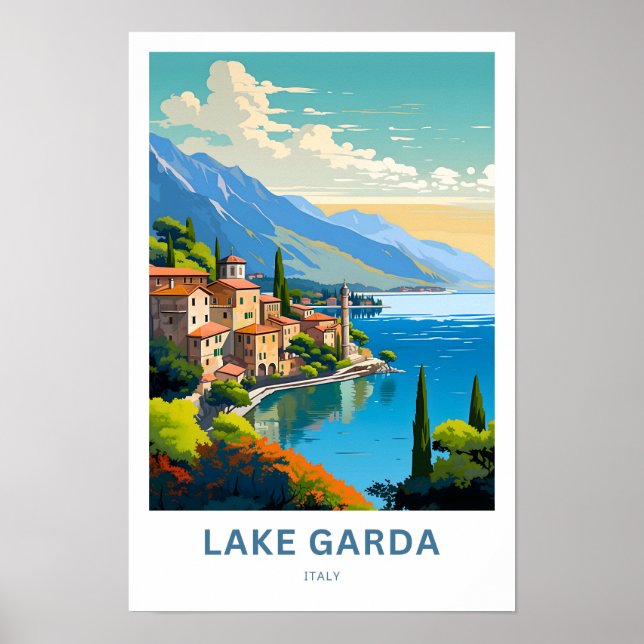 Lake Garda Italy Travel Print (Front)