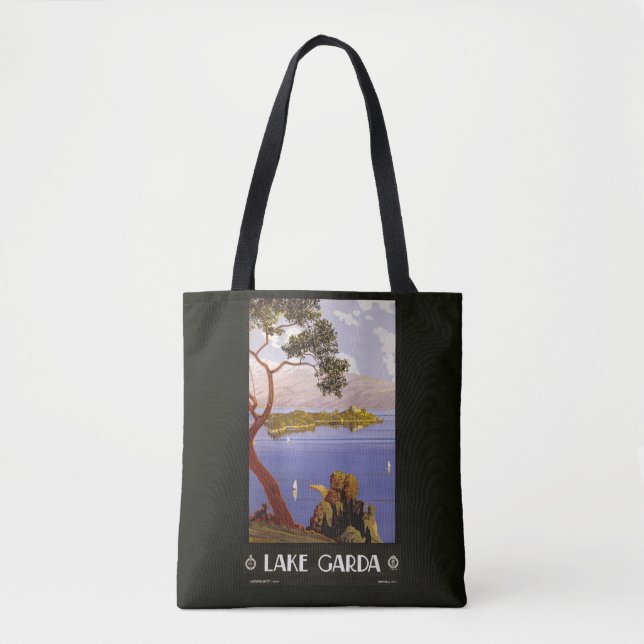 Lake Garda Italy vintage travel bags (Front)