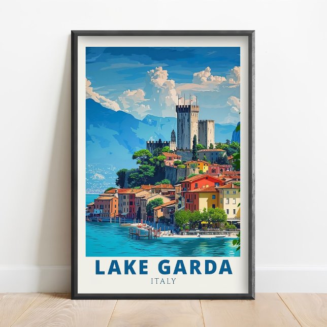 Lake Garda Print - Malcesine Art - Lake Garda Post (Creator Uploaded)