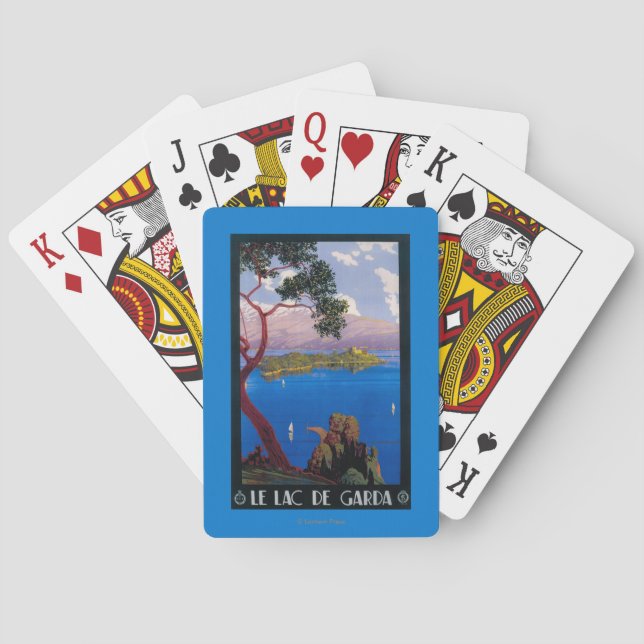 Lake Garda Travel Promotional Poster Poker Cards (Back)