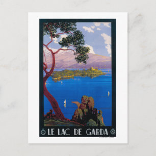 Lake Garda Travel Promotional Poster Postcard