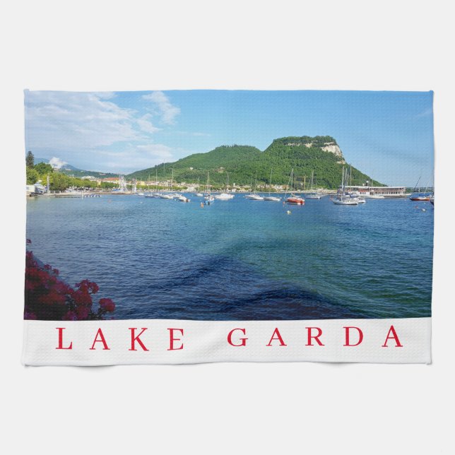 Lake Garda view tea towel (Horizontal)