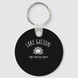 Lake Gaston My Happy Place Boating Fishing Camping Keychain
