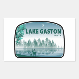 Lake Gaston North Carolina Virginia Deer Rectangular Sticker