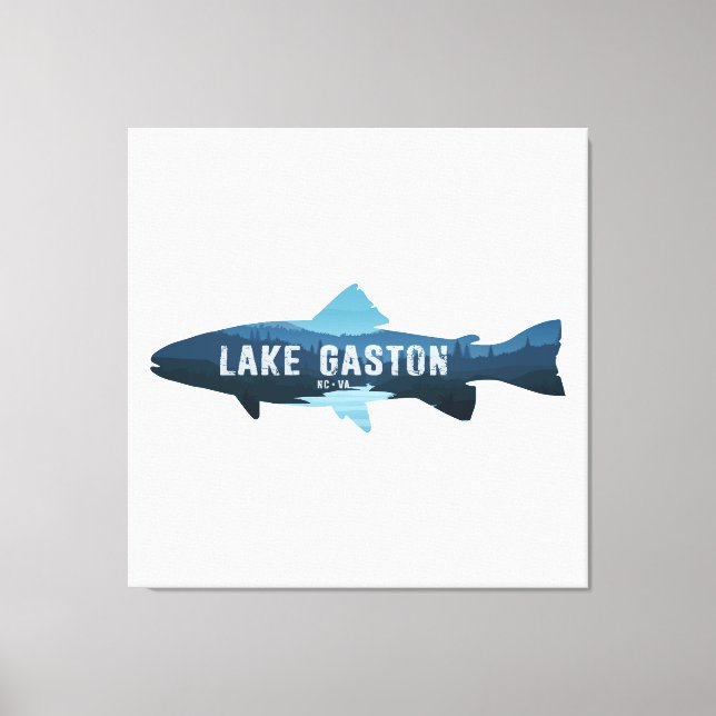Lake Gaston North Carolina Virginia Fish Canvas Print (Front)