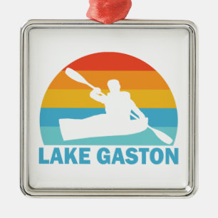 Lake Gaston North Carolina Virginia Kayak Metal Ornament