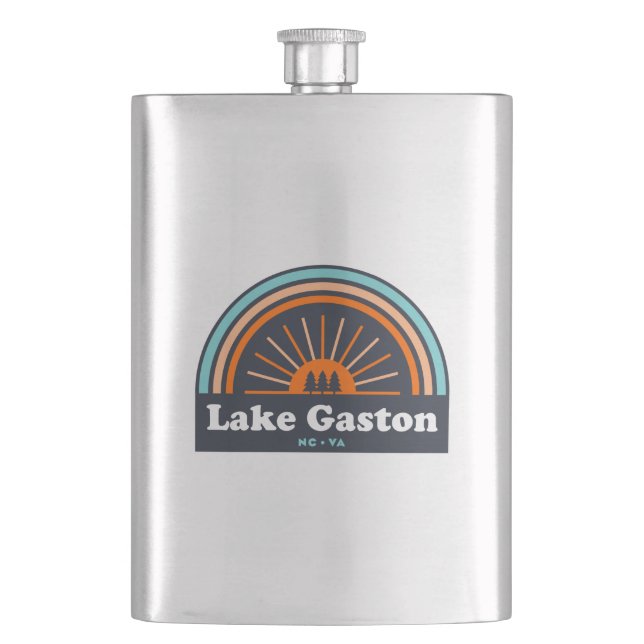Lake Gaston North Carolina Virginia Rainbow Flask (Front)