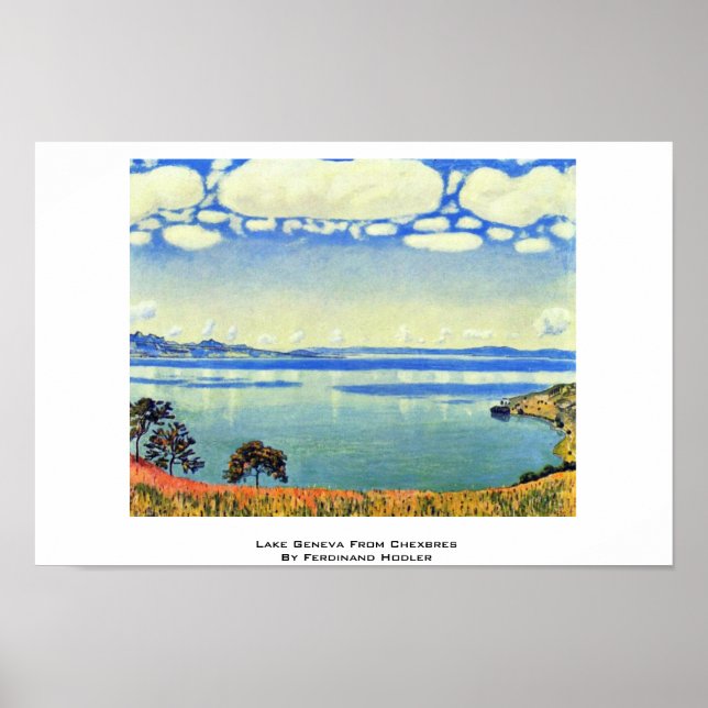 Lake Geneva From Chexbres By Ferdinand Hodler Poster (Front)