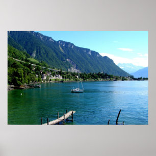 Lake Geneva in summer Poster