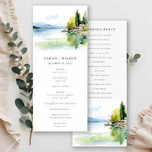 Lake Geneva Switzerland Landscape Wedding Program
