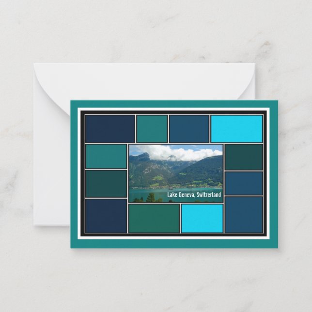 Lake Geneva, Switzerland Note Card (Front)