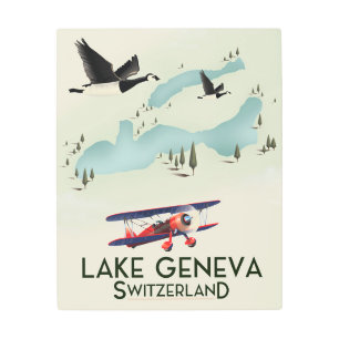 lake geneva switzerland Travel poster