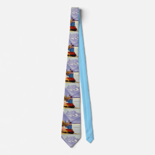 Lake Geneva Travel Classical Masterpiece Neck Tie