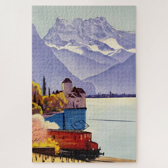 Lake Geneva Travel Jigsaw Puzzle (Vertical)