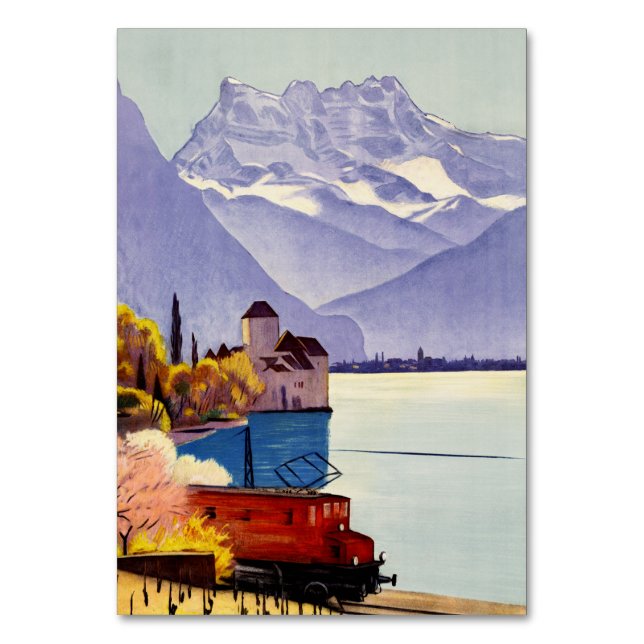 Lake Geneva Travel Table Number (Front)