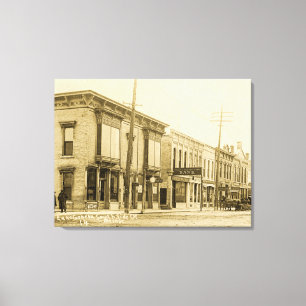 Lake Geneva Wisconsin 1910 South Side Main Street  Canvas Print