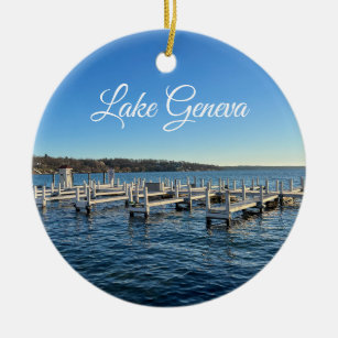 Lake Geneva Wisconsin Ceramic Ornament