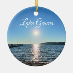 Lake Geneva Wisconsin Ceramic Ornament