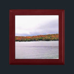 Lake Geneva, Wisconsin Gift Box<br><div class="desc">A colorful view surrounding the lake on a calm autumn morning. Beautiful trees in a rainbow of color at Lake Geneva,  Wisconsin. Photo taken October 2014.</div>