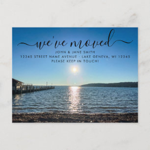 Lake Geneva Wisconsin Moving Announcement Postcard