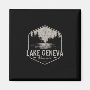 Lake Geneva Wisconsin Outdoors Vintage  Magnet