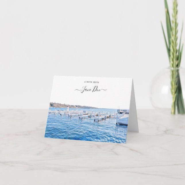 Lake Geneva Wisconsin Personalized Note Card (Front)