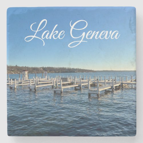 Lake Geneva Wisconsin Stone Coaster