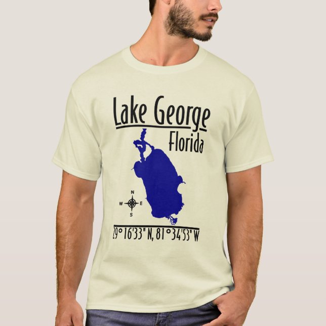 Lake George Florida Map Coordinates T-Shirt (Front)