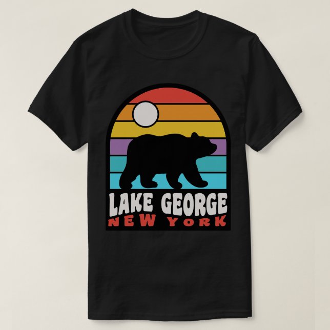 Lake George New York Adirondack Mountains Bear Bad T-Shirt (Design Front)