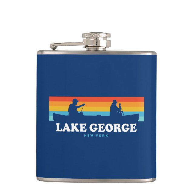 Lake George, New York Canoe Flask (Front)