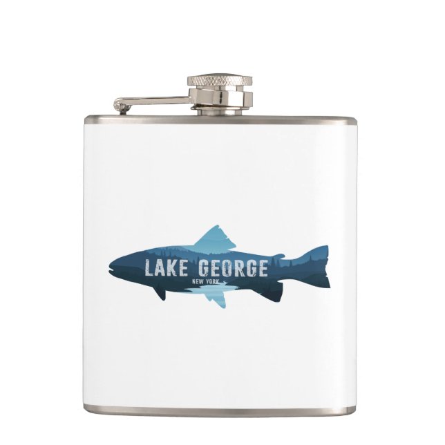 Lake George New York Fish Flask (Front)
