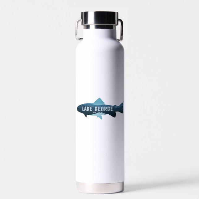 Lake George New York Fish Water Bottle (Front)