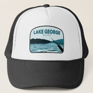 Lake George New York Fishing Rod Trucker Hat