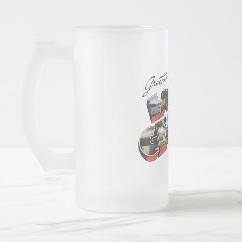 Lake George New York Frosted Glass Beer Mug